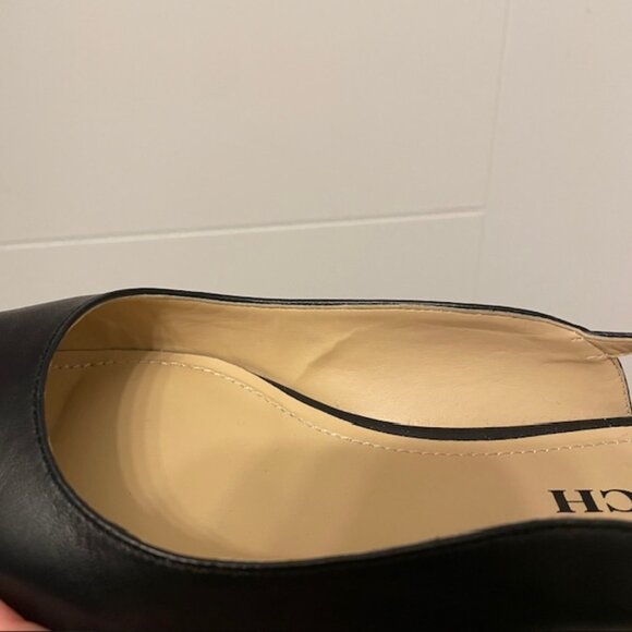 Coach Vae Leather Skimmer Studded Slingback Flats Black Pointed Toe Size 7 - Picture 14 of 16